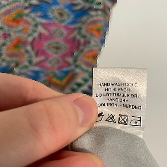 LOVERS + FRIENDS Cassidy Dress Mosaic White Gray Multi Geometric Mini Fit Flare - Picture 9 of 12